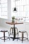 Dime Industrial Gold Lacquered Bar Stool